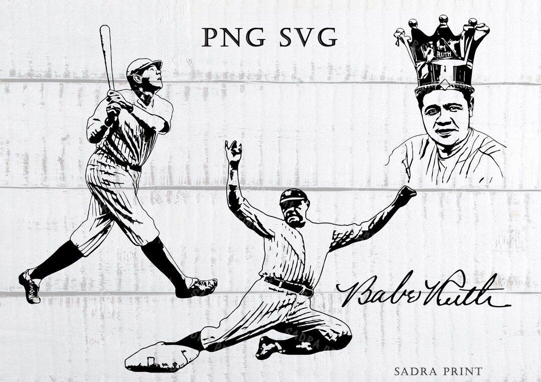 Babe Ruth Wall Art Print Files for Cut (digital Download) - Etsy
