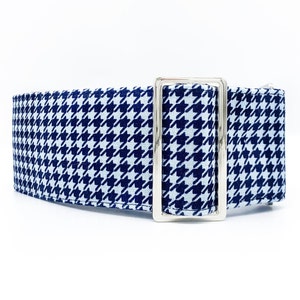 Houndstooth Hunk martingale collar, greyhound collar, sighthound collar