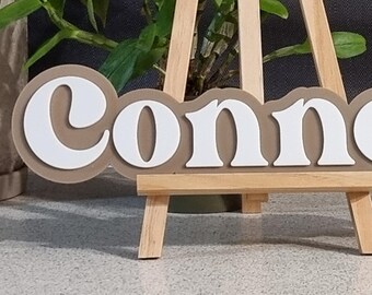 Personalized Dual Layer Acrylic Name Sign – Kids Room Decor