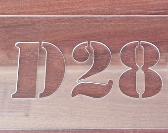 Beehive registration number custom stencil