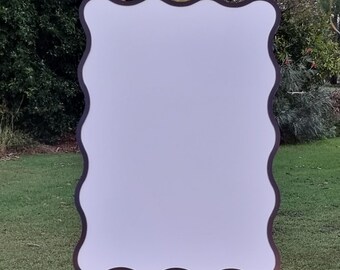 Blank Wavy Acrylic Welcome Sign, DIY Party Decor (A1)