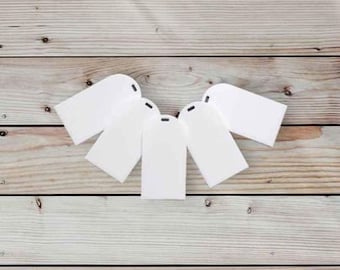 10 Pcs - Luggage tag blanks - white.  Wedding place cards, bag tags, gift tags etc.