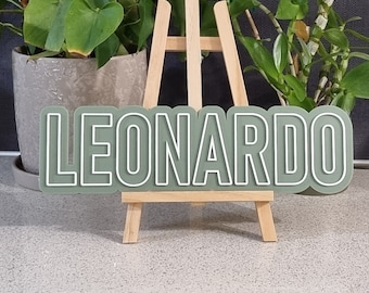 Personalized 3D Acrylic Name Sign - Dual Layered Outline Font