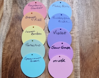 10 Acrylic Keyring Blanks, 50mm Circle Tags, DIY Craft Supplies