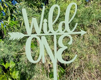 Wild One cake topper, Acrylic, Personalised, Custom
