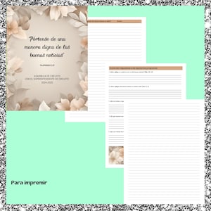 JW Asamblea de Circuito 2024-25|Pórtense de una manera digna de las buenas noticias Español Espanhol|Cuaderno|Notebook|Printable Downloadable