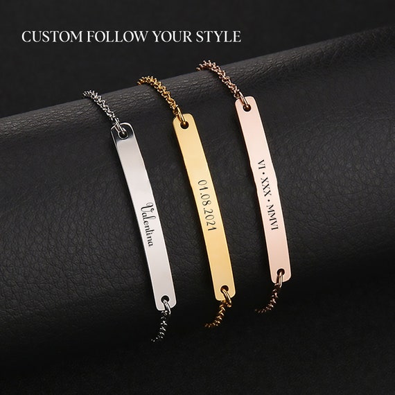 Name Bracelet Personalized Name Bracelet Customized Name Etsy