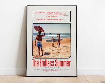 Locandina del film The Endless Summer: stampa artistica di un film di surf vintage