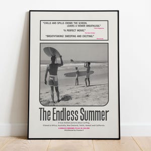 エンドレス・サマー映画ポスターのアートプリント、1966年のサーフィン