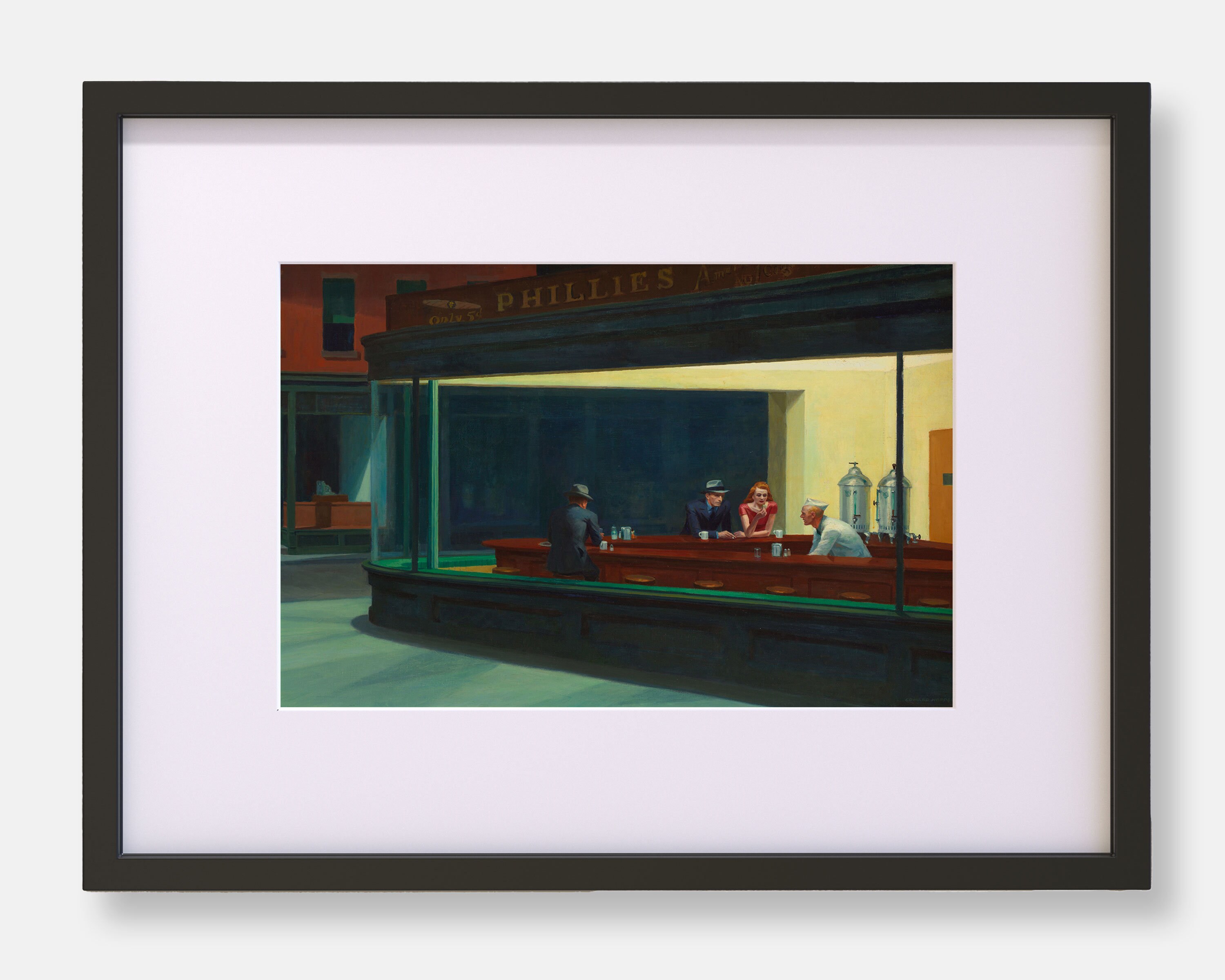 Edward Hopper Nighthawks Famous Art Poster – 11x14 Inches