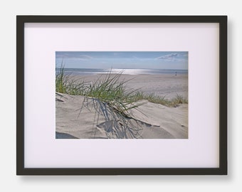 Sandy Beach Dune Print: Coastal Wall Art