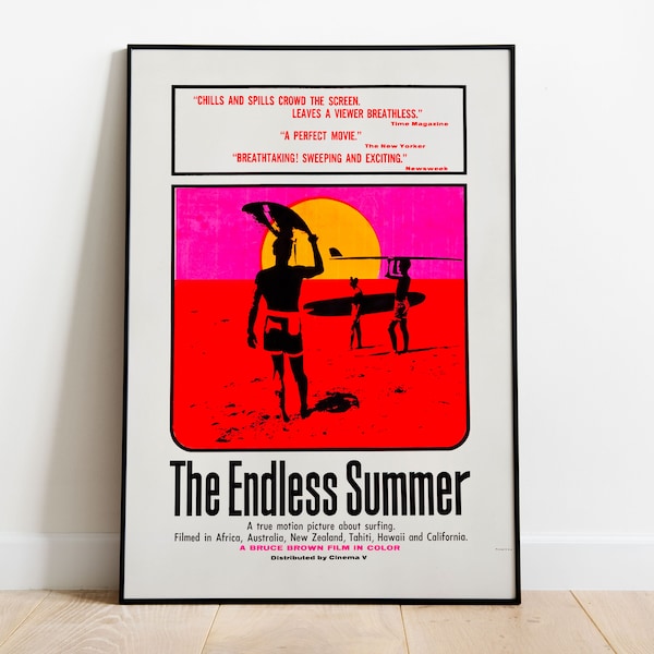 Endloser Sommer | Classic Surf Film Poster | Wandkunst | Vintage Poster | Filmplakat | Vintage Druck | Wand Kunst Geschenk