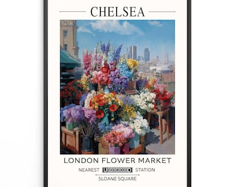 "Chelcel Flower Market Druck: ""William Morris Style"" Botanische Kunst."