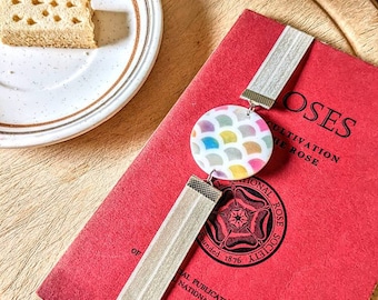 Marcapáginas, Marcapáginas elástico, Banda para libros, Marcador para libreta de arcilla polimérica, Marcapáginas envolvente con estampado de sirena