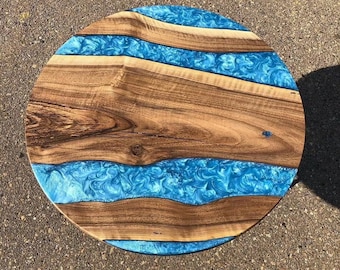 Unique Round Table Top, Epoxy Resin Table, Round Coffee Table, Center Table Top, Hallway Table, Live Edge, Wood Epoxy Table, Side Table