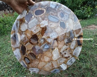 Natural Mix Agate Coffee Table, Natural Agate Coffee Table, Agate Center Table For Home, Agate Luxury Table For Restaurants and Hotels