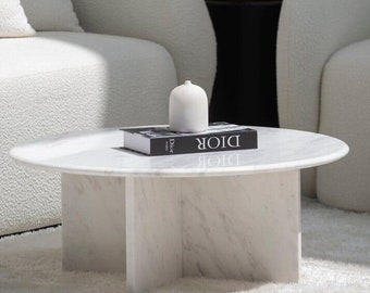 Marble Coffee Table, Onyx Marble Center Table, Side Table, Marble Living Room Table with marble stand, Viens Stone Coffee Table