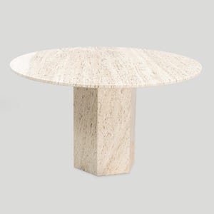 Travertine Coffee Table, Travertine Stone Center Table, Marble Living Room Table with marble stand, Restaurant Coffee Table,Travertine Decor