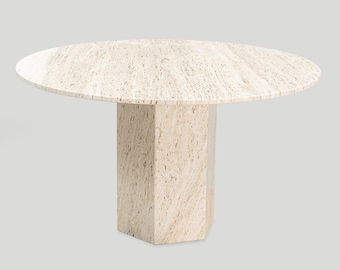Travertine Coffee Table, Travertine Stone Center Table, Marble Living Room Table with marble stand, Restaurant Coffee Table,Travertine Decor