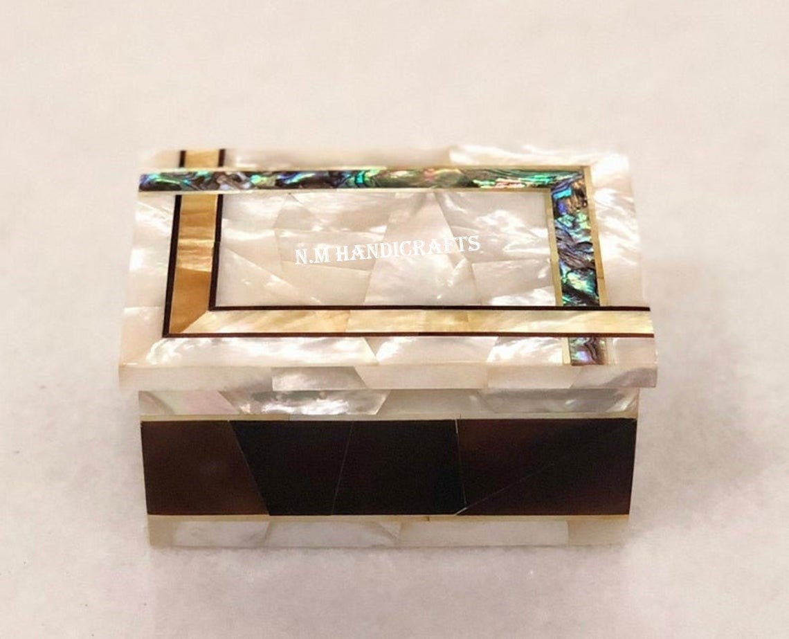 Eye Catching Marble Jewelry Box, Mop & Abalone Shell Inlaid, Trinket Box, Unique Gift For Her, Handcrafted Jewel Box, Best Gift For Females