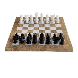 Marble Chess Board Set, Natural Stone Chess Board, Pietra Dura Art, Mosaic Marquetry Art, Chess table, & Empedor Stone Chess Board Set