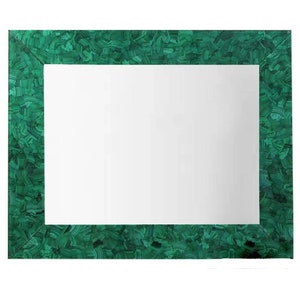 Malachite Mirror, Green stone Mirror, Gemstone Mirror, Living Room Mirror, Bathroom Mirror, Washroom mirror, Wall Hanging Mirror,photo frame