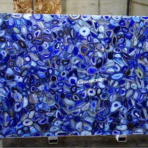 Blue Agate Stone Slab, Use On, Table top, Bars & Counters, Kitchen Slab, Wall Decor, Interior Decor, Home And Office Decor, Agate Wall Tile
