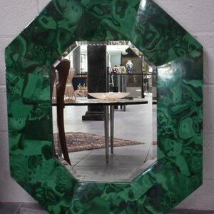 Malachite Mirror, Malachite photo frame, Gemstone Mirror, Living Room Mirror, Bathroom Mirror, Washroom mirror, Wall Hanging Mirror