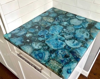 Blue Agate Counter Tops, Blue agate Vanity Top, Blue Agate Buffet Counter, Blue Stone Table Top, Kitchen Counter Top, Blue Stone Bar Counter
