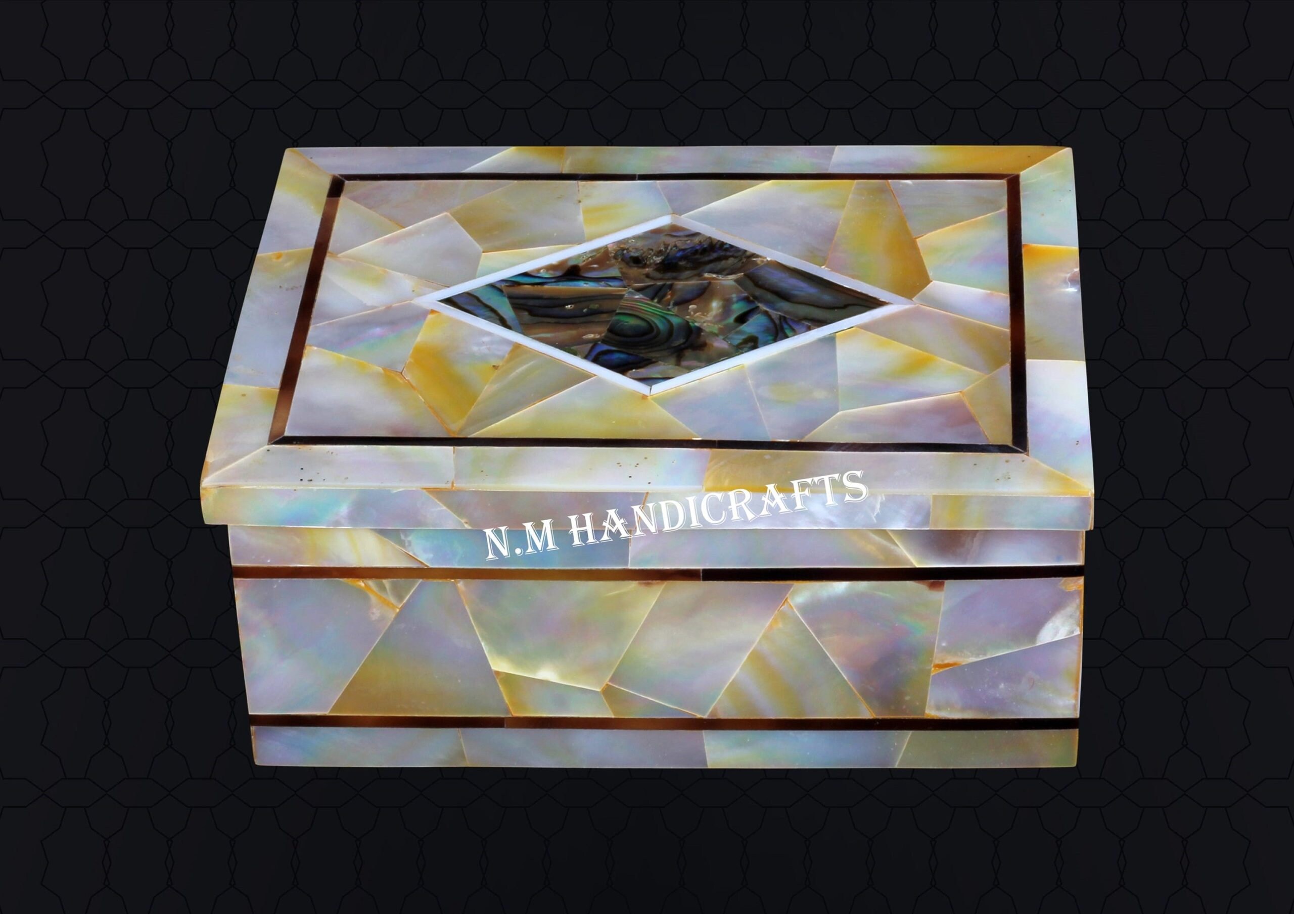 Eye Catching White Marble Inlay Jewellery Box, Mop & Abalone Shell Inlaid, Trinket Box, Unique Gift For Her, Handcrafted Box, Multi Use Box,