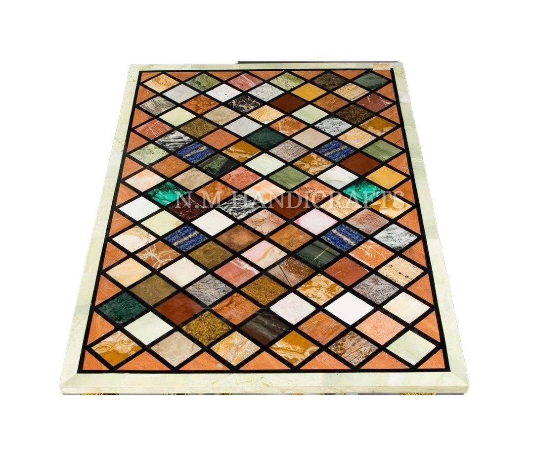 Geometric Table Top Layout Geometric Design Coffee Table Top, Marble Counter Tops, Living Room ...