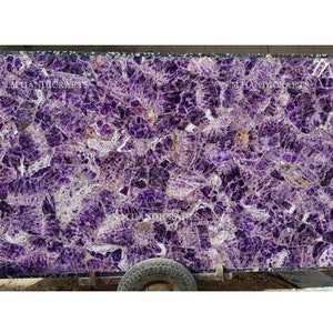 Amethyst Gems Stone Slab, Amethyst Gems Stone Counters, Bar Counter Top, Kitchen Counter Top, Purple Stone Slab, Gems Stone Slabs,Dining Top