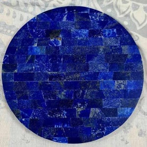 Original Lapis Lazuli Round Table Top, Lapis Lazuli Coffee Table, Lapis Side Table Top (Customisable), Lapis Lazuli Dining Table Top
