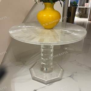 Selenite Coffee Table Top, Selenite Side Table, Selenite Dining Table, Round Selenite Table, Healing Crystal Table, Selenite Office Table