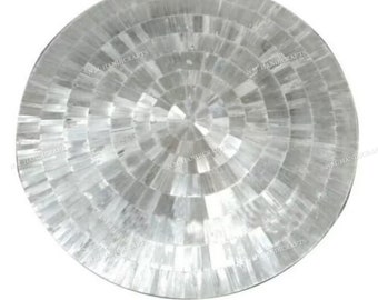 Selenite Stone Dining Table Top, Selenite Coffee Table, Center & Side Table top, Luxury Gem Stone Furniture for Home, Office Decor, Stone
