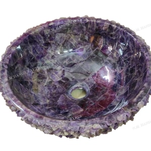 Amethyst Geode Sink, Amethyst Geode Wash Basin, Amethyst Washroom Sink, Bathroom Sink, Luxury Bathroom Sink, Bathroom Decor, Stone Sinks