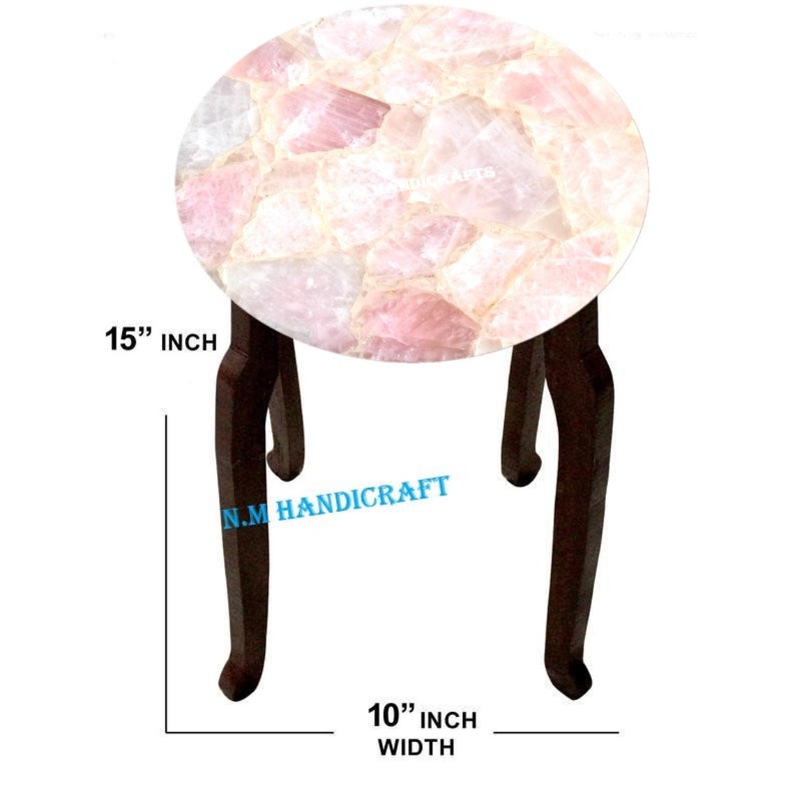 Rose Quartz Table Top, Side Table Top , Coffee Table Top, Patio Table, Lovely Gift, Gift for Her