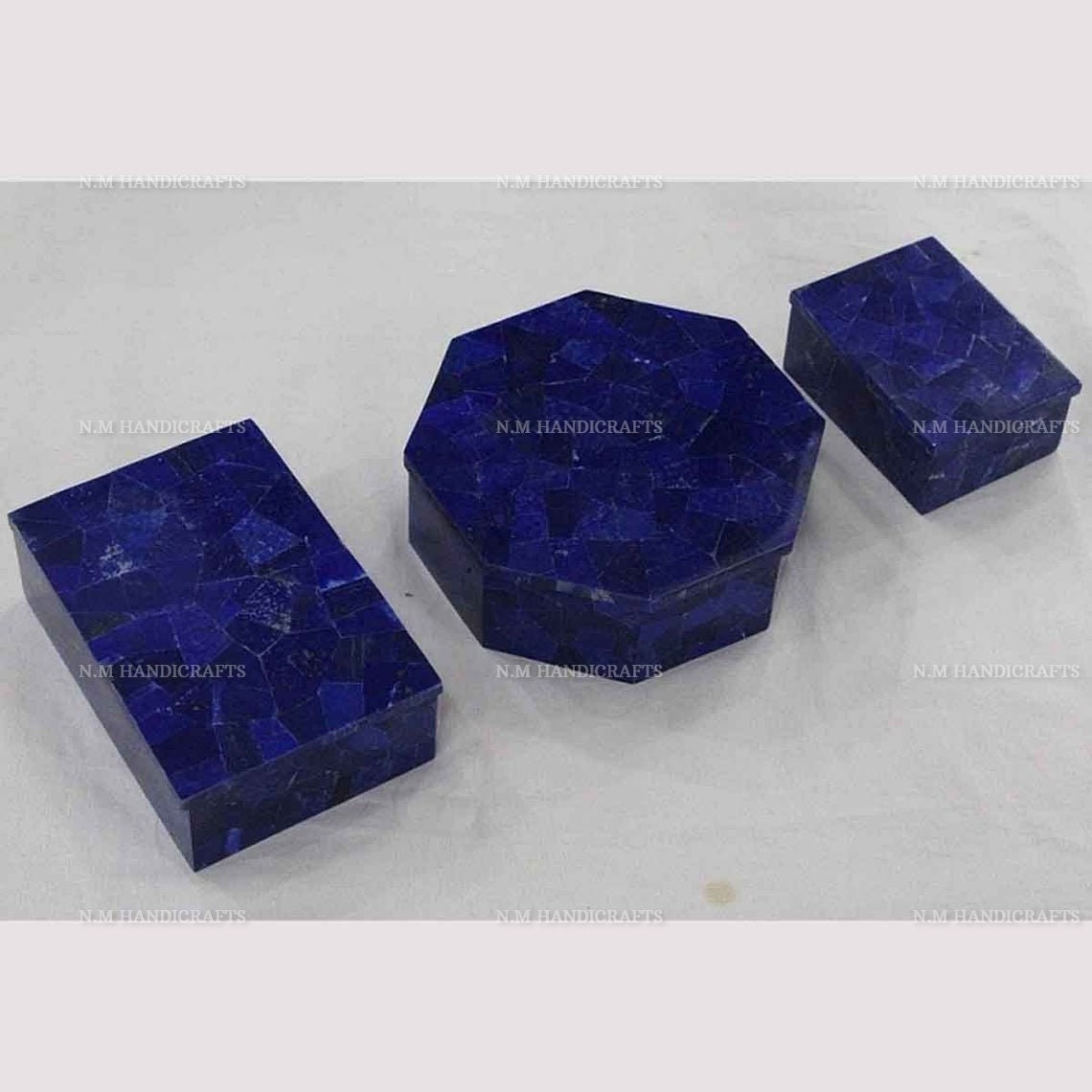 ブルーラピスラズリジュエリーボックス、ラピスラズリネックレス