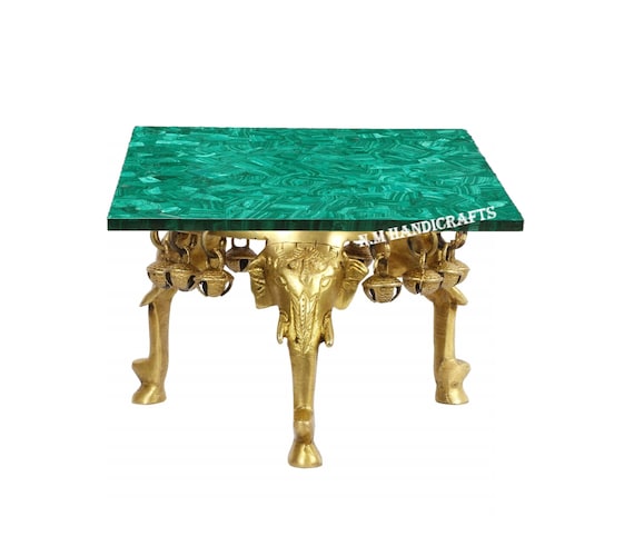 Malachite Inlay Stone Coffee Table Top Dining Table Top Natural