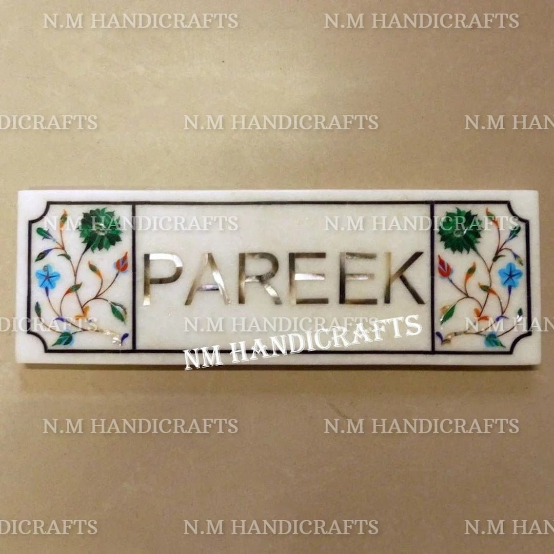 Name Inlay Buy Decorative Marble Name Plate, Personalized Wall Hanging Name Plate ...
