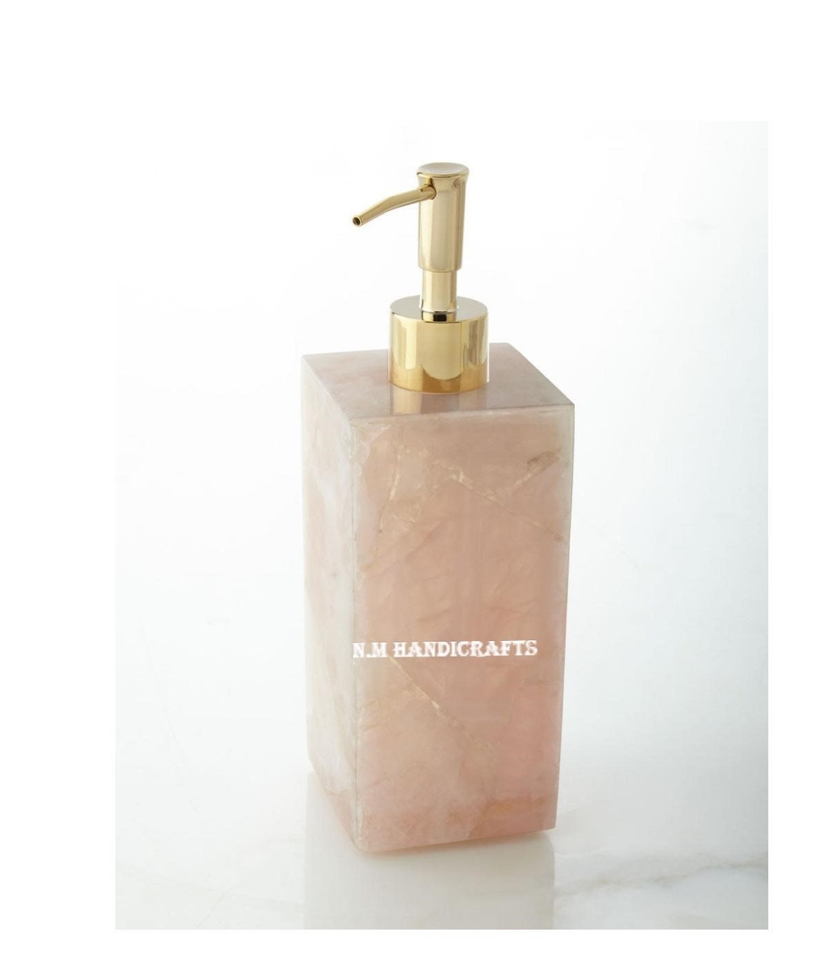 Rose Quartz Soap Dispenser Quartz Dispenser Preciously Hand Etsy