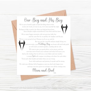 Carte de mariage pour fils, carte de mariage gay, carte gay, carte de mariage, carte de mariage de fils gay, carte LGBT, carte de mariage sincère, carte de mariage