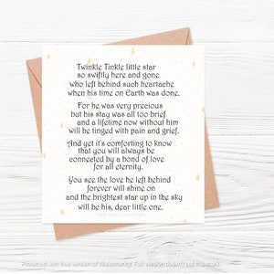 Carte de fausse couche, Carte de deuil de sympathie pour le sommeil de bébé né, Carte de perte d’enfant pour le deuil, Carte de perte de bébé, Carte de perce-neige sincère