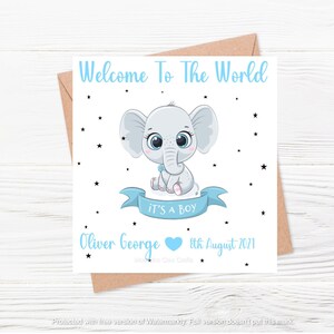 Carte de félicitations pour nouveau-né, carte de bienvenue dans le monde, carte personnalisée pour les nouveaux parents