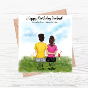 Sisters Personalised Birthday Card Girl Group Women's Handmade Card Women for her Sisters, Sisters Card, Card for Sisters, Sisters Birthday