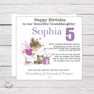Carte d'anniversaire pour fille, petite-fille, nièce, filleul, carte d'anniversaire de fée, carte d'anniversaire personnalisée spéciale mignonne lunatique