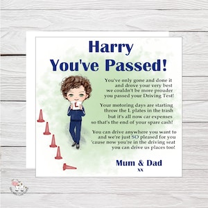 Personalized Driving Test Congratulations Card: Son, Grandson, Nephew