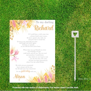Carte de sépulture commémorative de mari personnalisée, carte de mari céleste, carte de cimetière de mari pour papa femme mari ou n'importe quel nom
