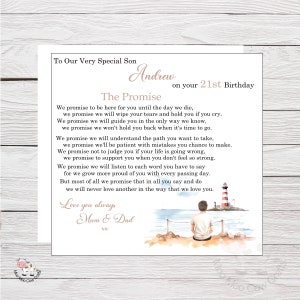 Grande carte personnalisée de fils pour 18e anniversaire, carte à un merveilleux fils, 16e, 21e anniversaire, tout âge, papier cadeau personnalisé assorti