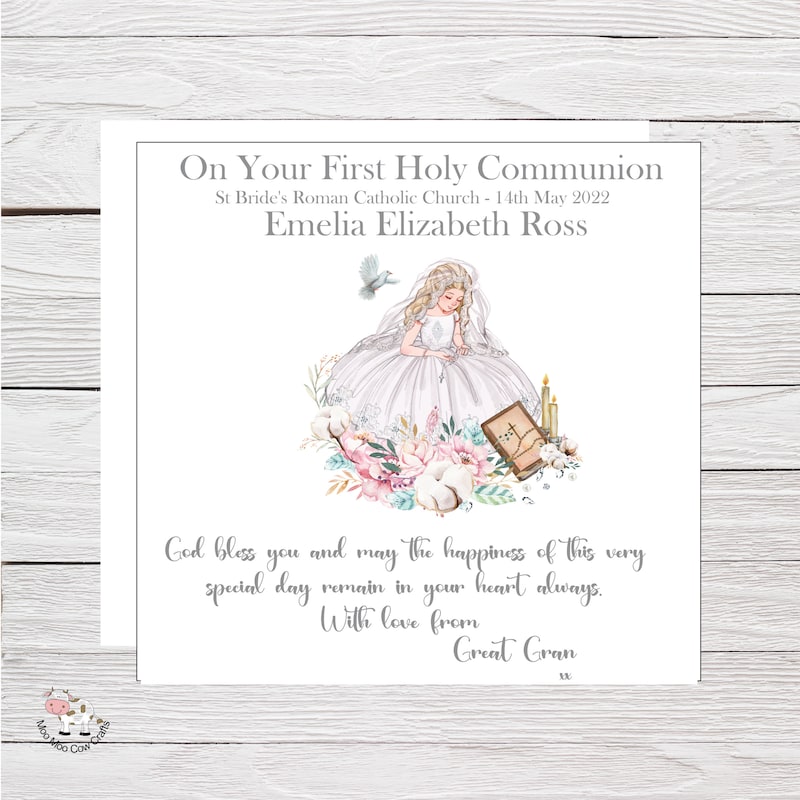 Luxury 1st Communion Cards - Etsy